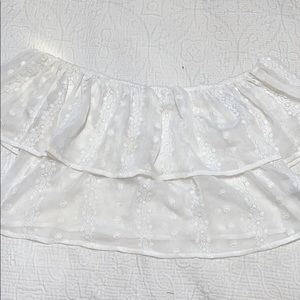 off the shoulder flowy crop top